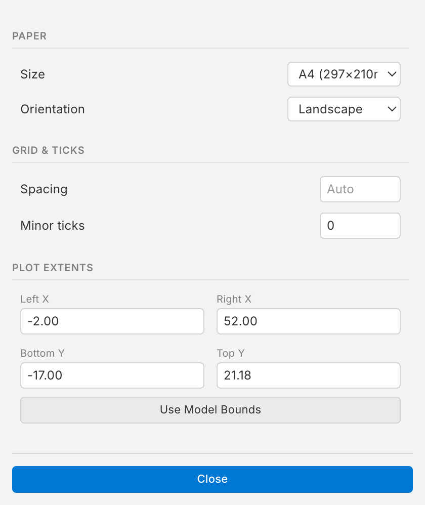 The View Settings window